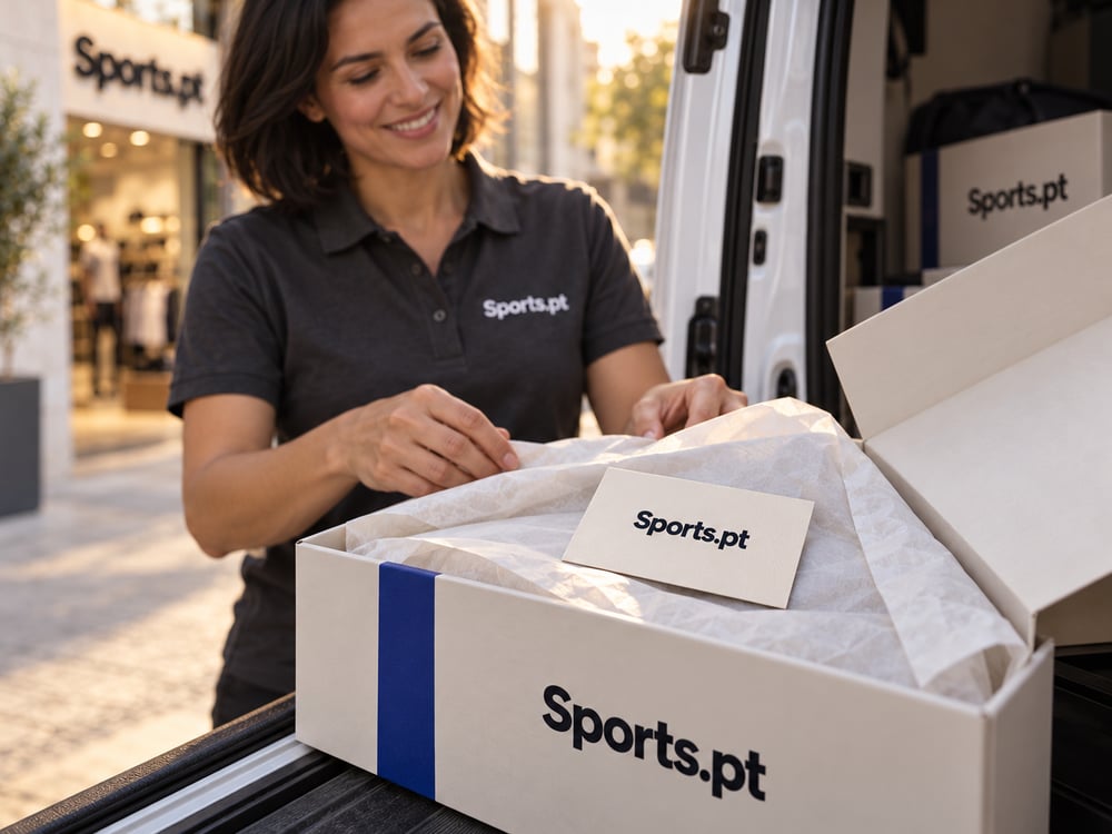 Da montra à entrega. Aplicação conceptual da identidade Sports.pt.