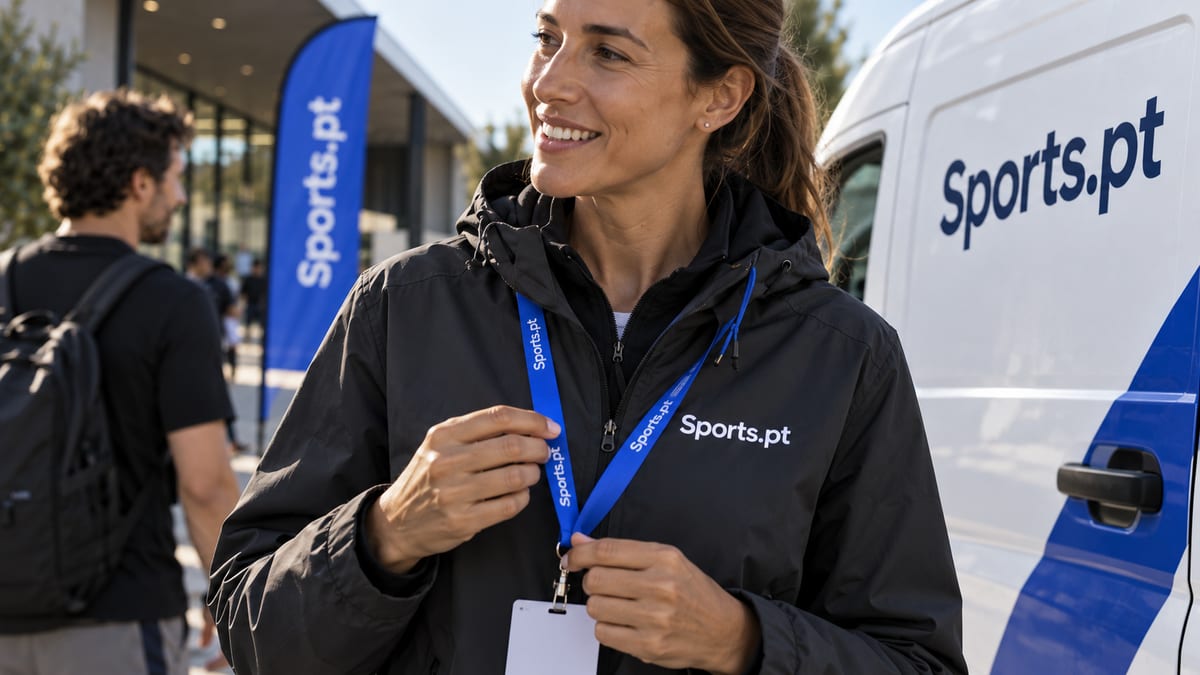 Uma experiência partilhada. Aplicação conceptual da identidade Sports.pt.
