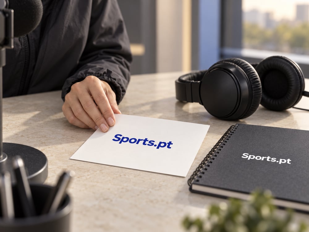 Uma identidade, do terreno ao estúdio. Aplicação conceptual da identidade Sports.pt.