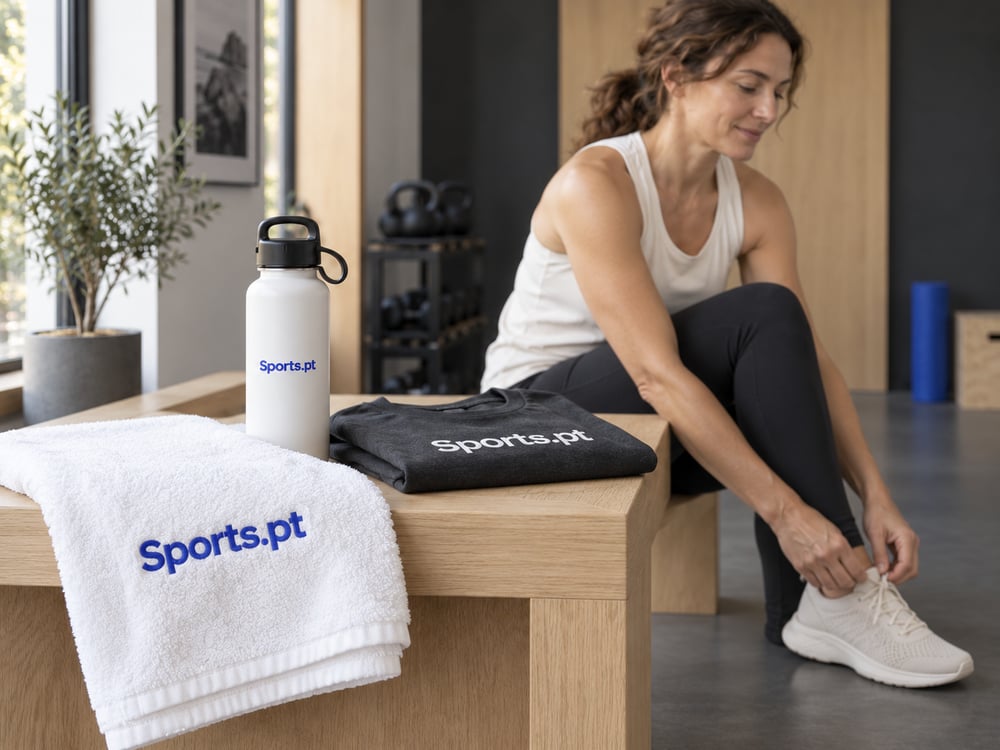 Presença em cada sessão. Aplicação conceptual da identidade Sports.pt.